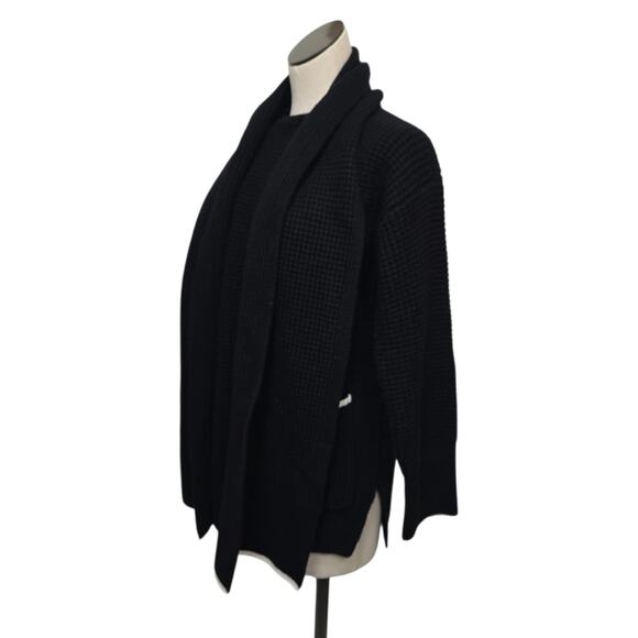NWT‎ Madewell Black Combo Knit Cardigan Jacket Merino with Scarf Size XXS NT607 - Picture 10 of 11